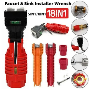 Anti-slip Sink Faucet Wrench Double Head Repair Water Heater Plumbing Tool