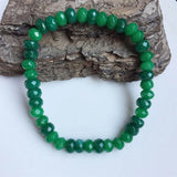 Vintage Green Emerald Jade Bracelet Natural Stone Jewelry