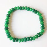 Vintage Green Emerald Jade Bracelet Natural Stone Jewelry