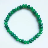 Vintage Green Emerald Jade Bracelet Natural Stone Jewelry