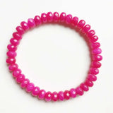 5*8MM Faceted Red Jade Bracelet Natural Stone Beads Relief Student Gift