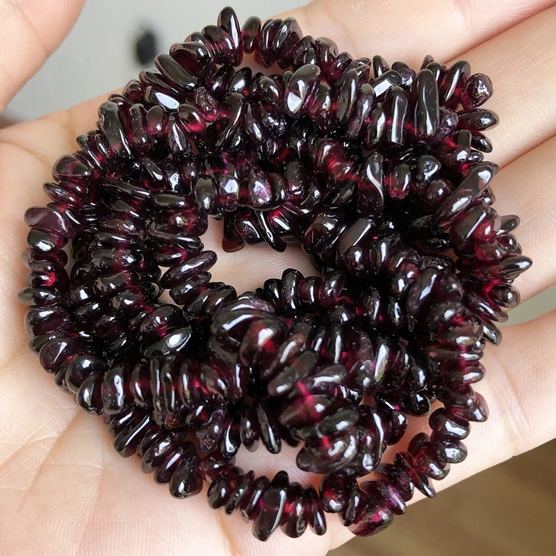 5-8MM Dark Red Garnet Natural Stone Beads 33''Strands