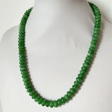 Aquamarine Jade Necklace Natural Stone Beads Women Gemstone Gift