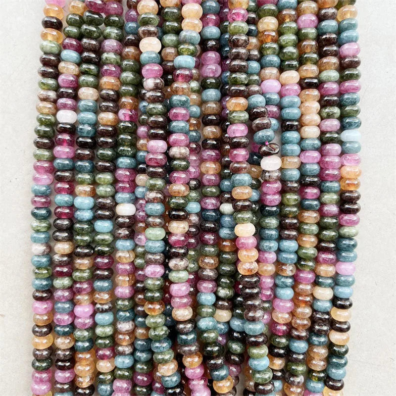 5*8MM Tourmaline Natural Stone Beads DIY Accessory Necklace Bracelet