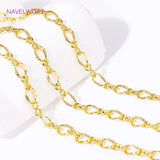 18K Plated Oval Chains for Jewelry Making - DIY Necklace Accessories