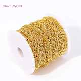 18K Plated Oval Chains for Jewelry Making - DIY Necklace Accessories