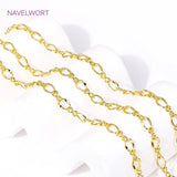 18K Plated Oval Chains for Jewelry Making - DIY Necklace Accessories
