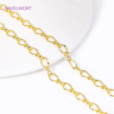 18K Plated Oval Chains for Jewelry Making - DIY Necklace Accessories