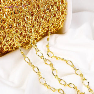 18K Plated Oval Chains for Jewelry Making - DIY Necklace Accessories