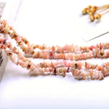 Natural Stone Chip Beads Irregular Shape Gravel 32'' DIY Jewelry Making