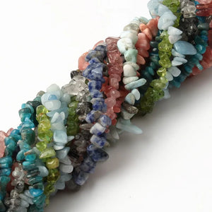 Irregular Gravel Spacer Beads Natural Stone Peridot Garnet Chips 15''