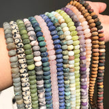 5*8mm Pink Quartz Agates Jades Lapis Rondelle Beads