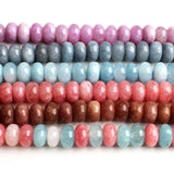 5*8mm Angelite Pink Morganite Spacer Rondelle Loose Stone Beads 15'' Strand