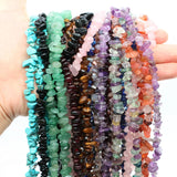 Rose Quartz Moonstone Chip Gravel Stone Beads Crystal Healing DIY Jewelry