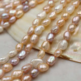 5-8mm Baroque Pearls Beads Mixed Natural Colors Purple Freshwater Pearl Beads