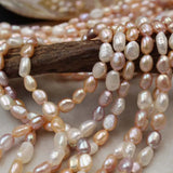 5-8mm Baroque Pearls Beads Mixed Natural Colors Purple Freshwater Pearl Beads