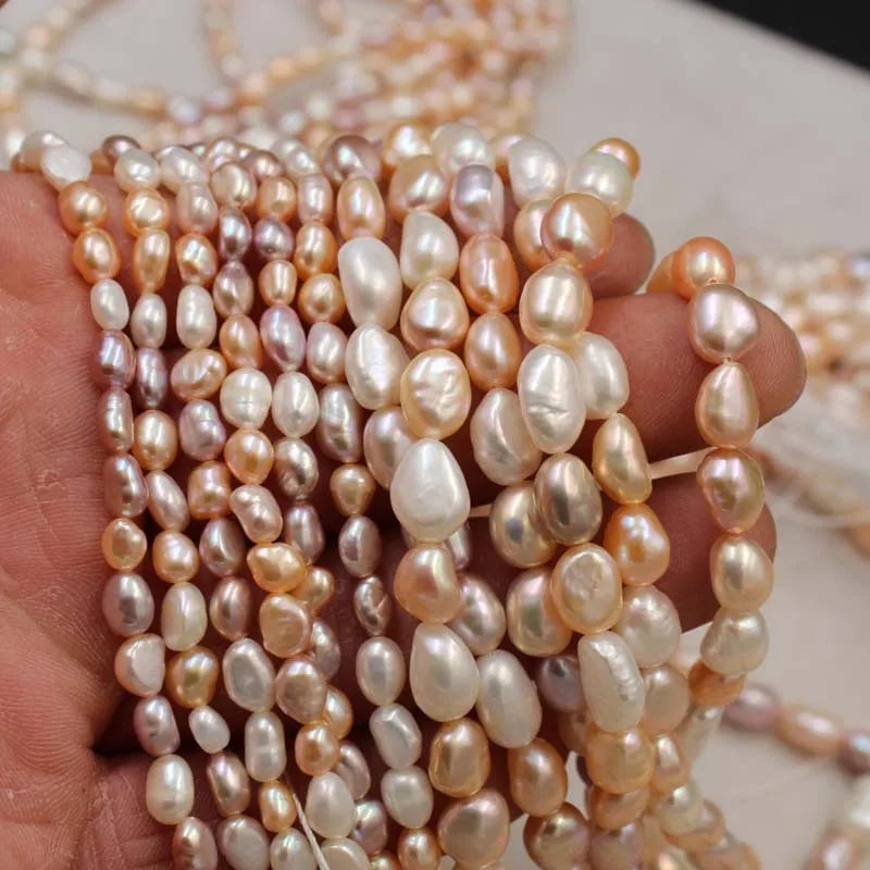 5-8mm Baroque Pearls Beads Mixed Natural Colors Purple Freshwater Pearl Beads