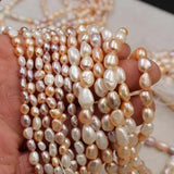 5-8mm Baroque Pearls Beads Mixed Natural Colors Purple Freshwater Pearl Beads