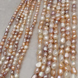 5-8mm Baroque Pearls Beads Mixed Natural Colors Purple Freshwater Pearl Beads