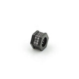 Micro Pave Clear CZ Hexagon Spacer Beads for DIY Bracelets or Necklaces