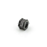 Micro Pave Clear CZ Hexagon Spacer Beads for DIY Bracelets or Necklaces
