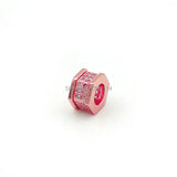 Micro Pave Clear CZ Hexagon Spacer Beads for DIY Bracelets or Necklaces