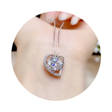 Heart Shape CZ Stone 925 Silver Pendant Setting