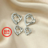 Heart Shape CZ Stone 925 Silver Pendant Setting