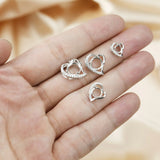 Heart Shape CZ Stone 925 Silver Pendant Setting