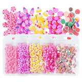 5 Bags Mix Candy Cake Polymer Soft Clay Flakes Set For Nail Art