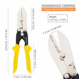 5-Blade Sheet Metal Crimper for Stove Pipe Duct HVAC Gutter Tool