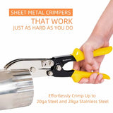 5-Blade Sheet Metal Crimper for Stove Pipe Duct HVAC Gutter Tool