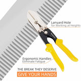 5-Blade Sheet Metal Crimper for Stove Pipe Duct HVAC Gutter Tool