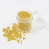 5 Boxes Iron Metal Round Beads for Jewelry Making Crafts