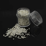 5 Boxes Iron Metal Round Beads for Jewelry Making Crafts