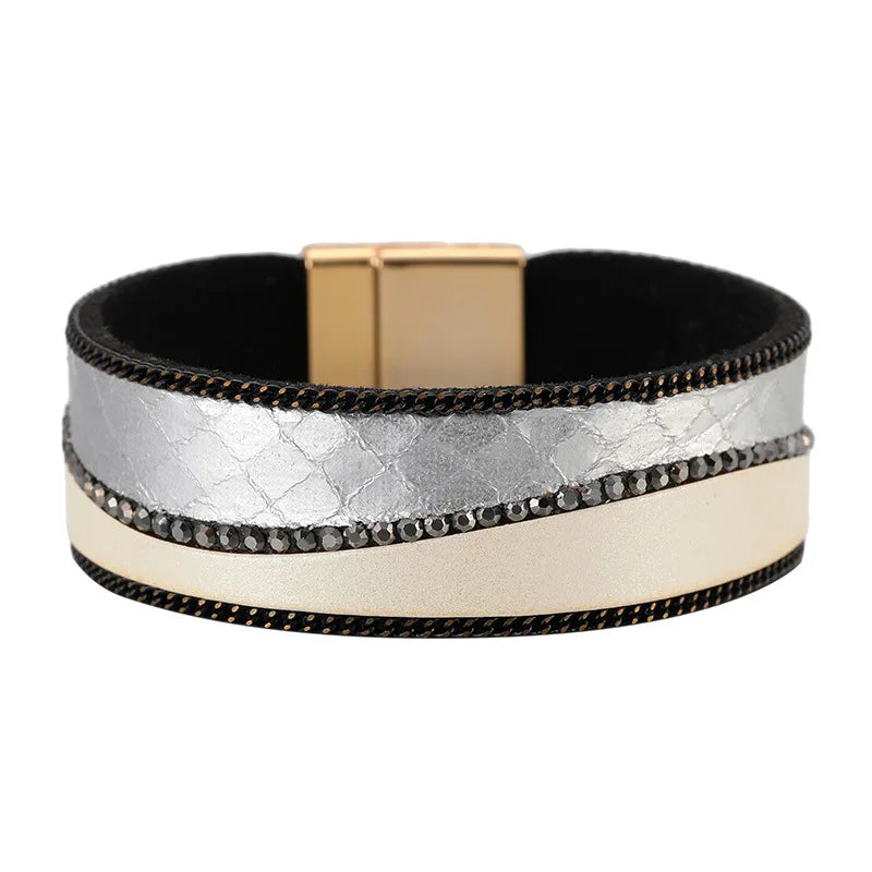 Charm Leather Bracelet for Women's Punk Casual Party Jewelry