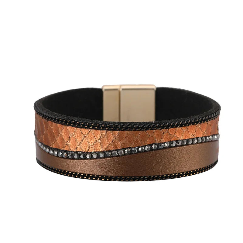 Charm Leather Bracelet for Women's Punk Casual Party Jewelry