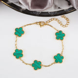 Stainless Steel Acrylic Flower Bracelet for Women