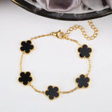 Stainless Steel Acrylic Flower Bracelet for Women