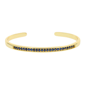 Colorful CZ Open Cuff Bangle for Women
