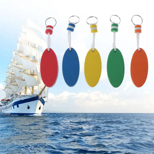 Foam Floating Keychain for Water Sports Boating Fishing Sailing - Oval Shape