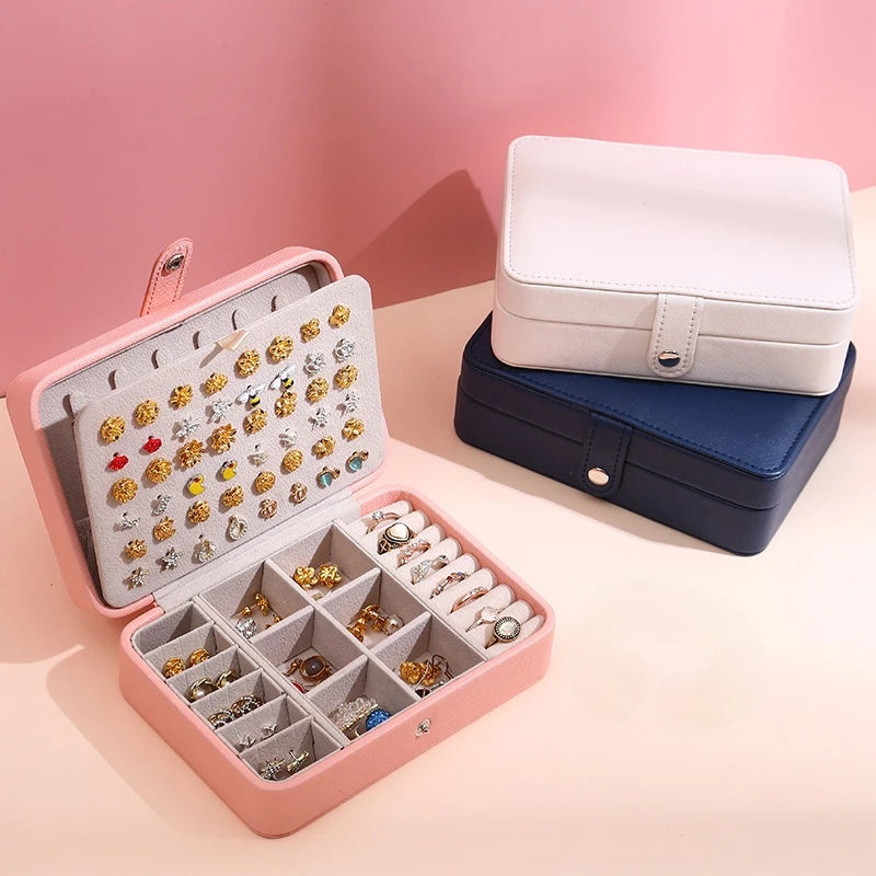 Velvet Jewelry Organizer Display Travel Jewellery Case Boxes