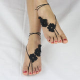 Ivory Crochet Wedding Barefoot Sandals Foot Jewelry