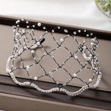 Crystal Headbands Wedding Hair Accessories Mesh Tiaras Hairbands Women Ornaments
