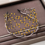 Crystal Headbands Wedding Hair Accessories Mesh Tiaras Hairbands Women Ornaments