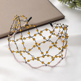 Crystal Headbands Wedding Hair Accessories Mesh Tiaras Hairbands Women Ornaments