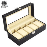 5 Grids Watch Box PU Leather Watch Organizer Box Durable