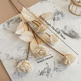 5 Heads Roses Branch Wedding Flower Arrangement Artificial Bouquet