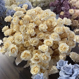5 Heads Roses Branch Wedding Flower Arrangement Artificial Bouquet