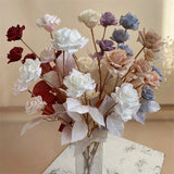 5 Heads Roses Branch Wedding Flower Arrangement Artificial Bouquet
